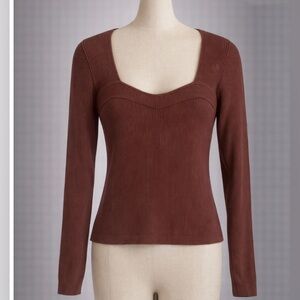 Abercrombie & Fitch Brown Crew Neck Sweater